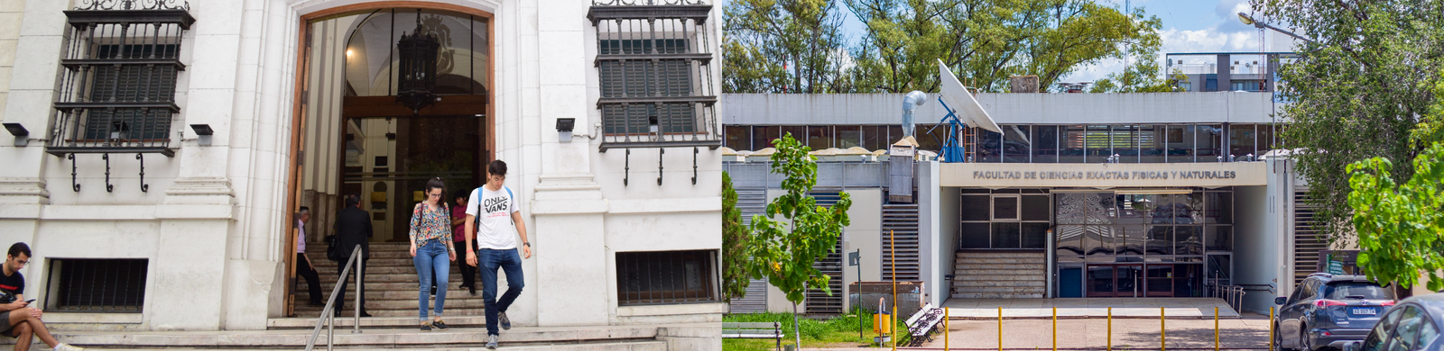 Frentes de ambas sedes de la facultad